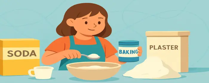 AI-generated educational cover illustration for Daily-Life Salts II: Baking Soda, Washing Soda and Plaster of Paris