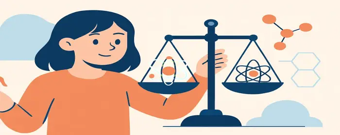 AI-generated educational cover illustration for Balance It Right: Conservation of Atoms