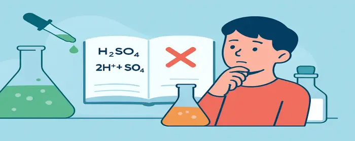 AI-generated educational cover illustration for Equations and Misconceptions: Acids, Bases and Salts